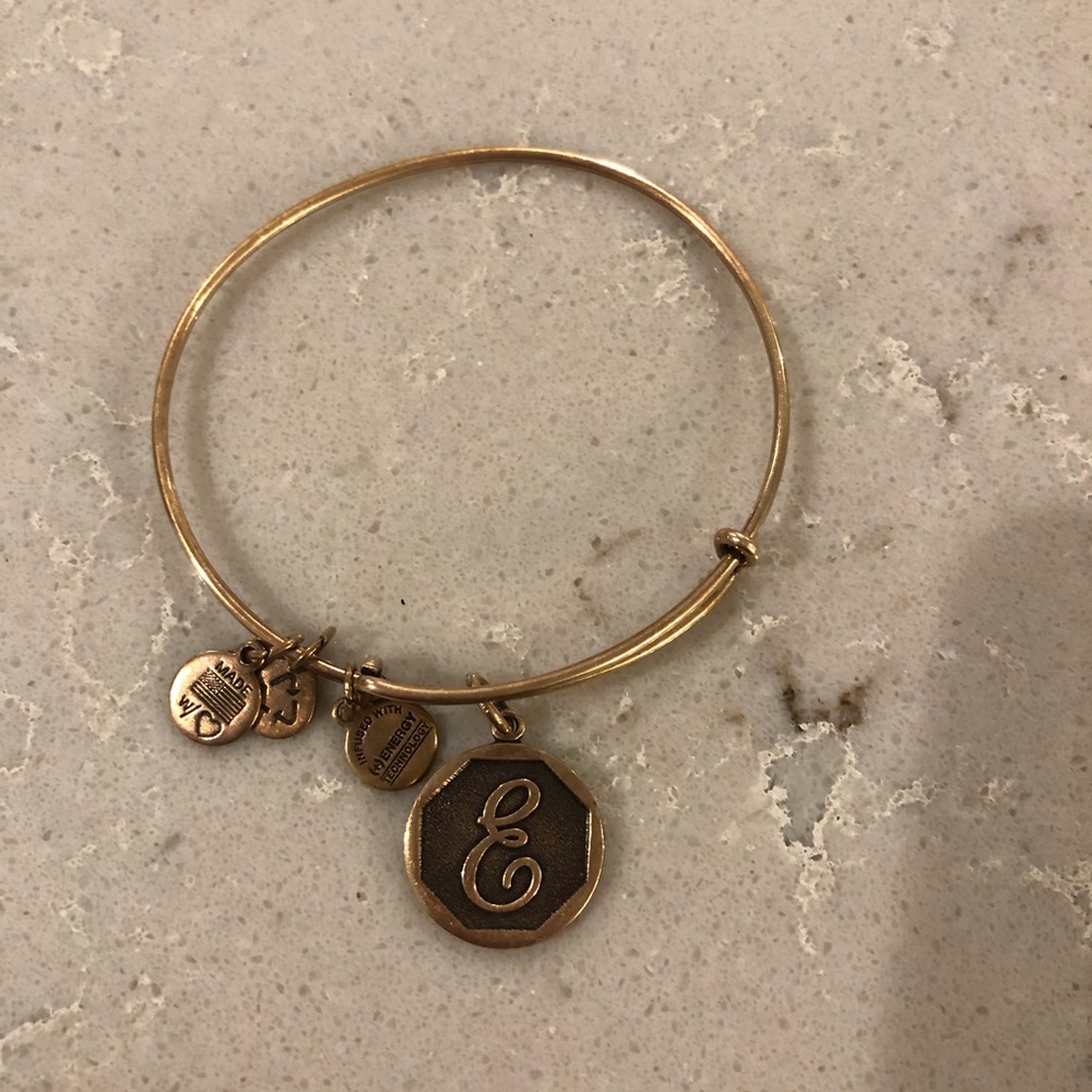 Alex & Ani “E” gold bracelet